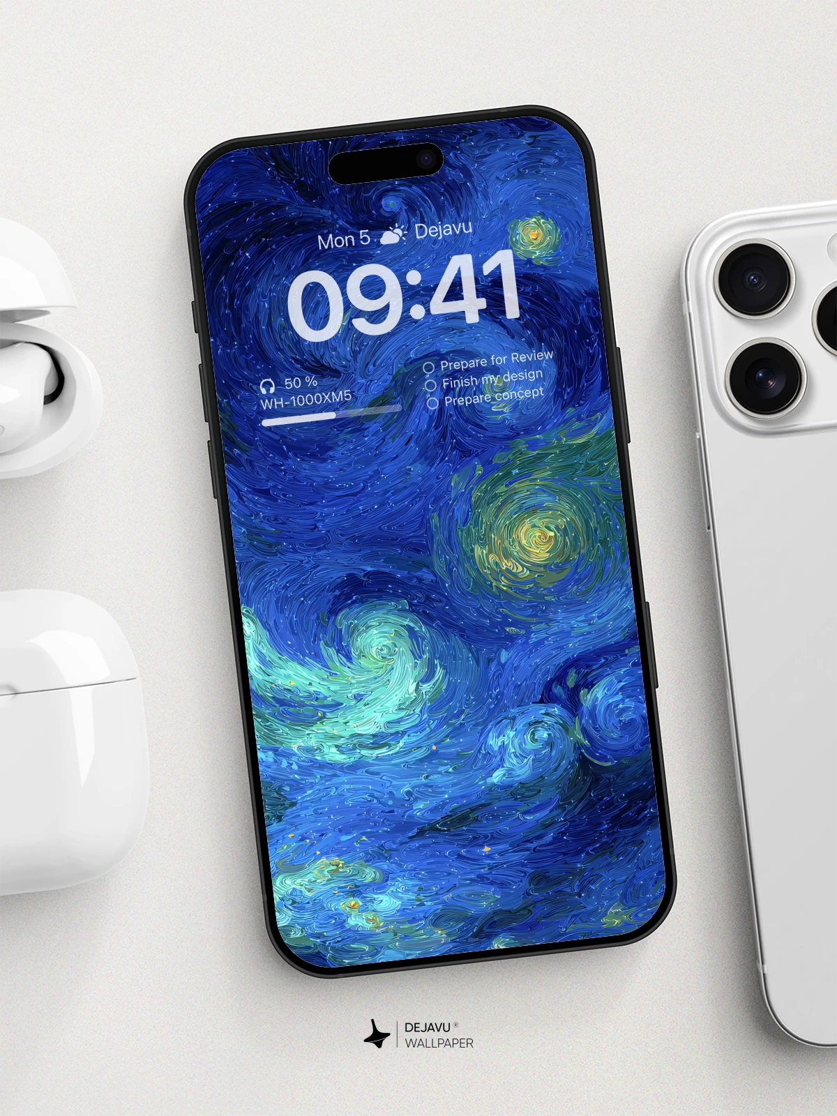 Van Gogh Inspired Swirls Wallpaper 8K For Phone
