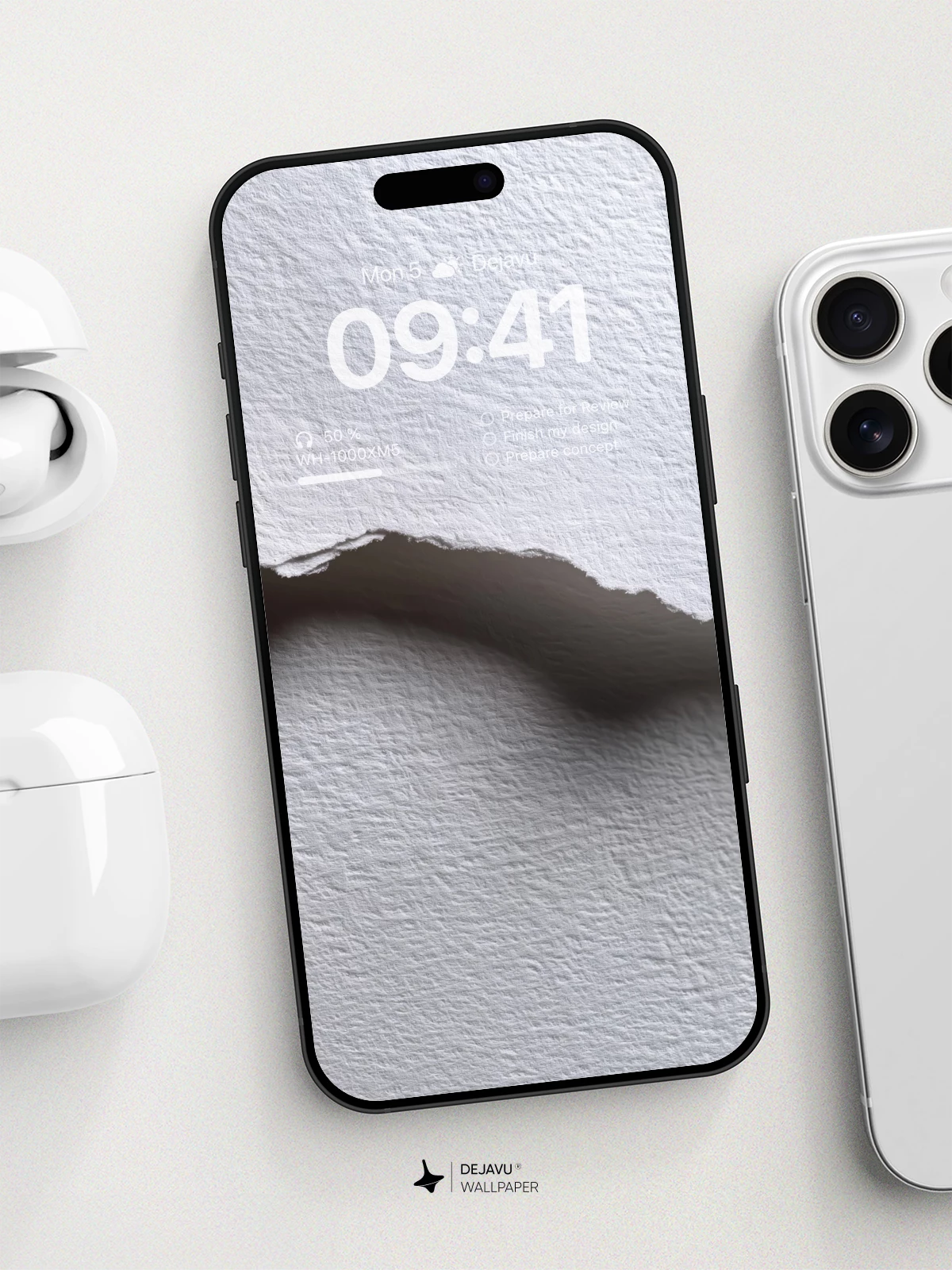 Torn Paper Texture Wallpaper 8K for iPhone and Android