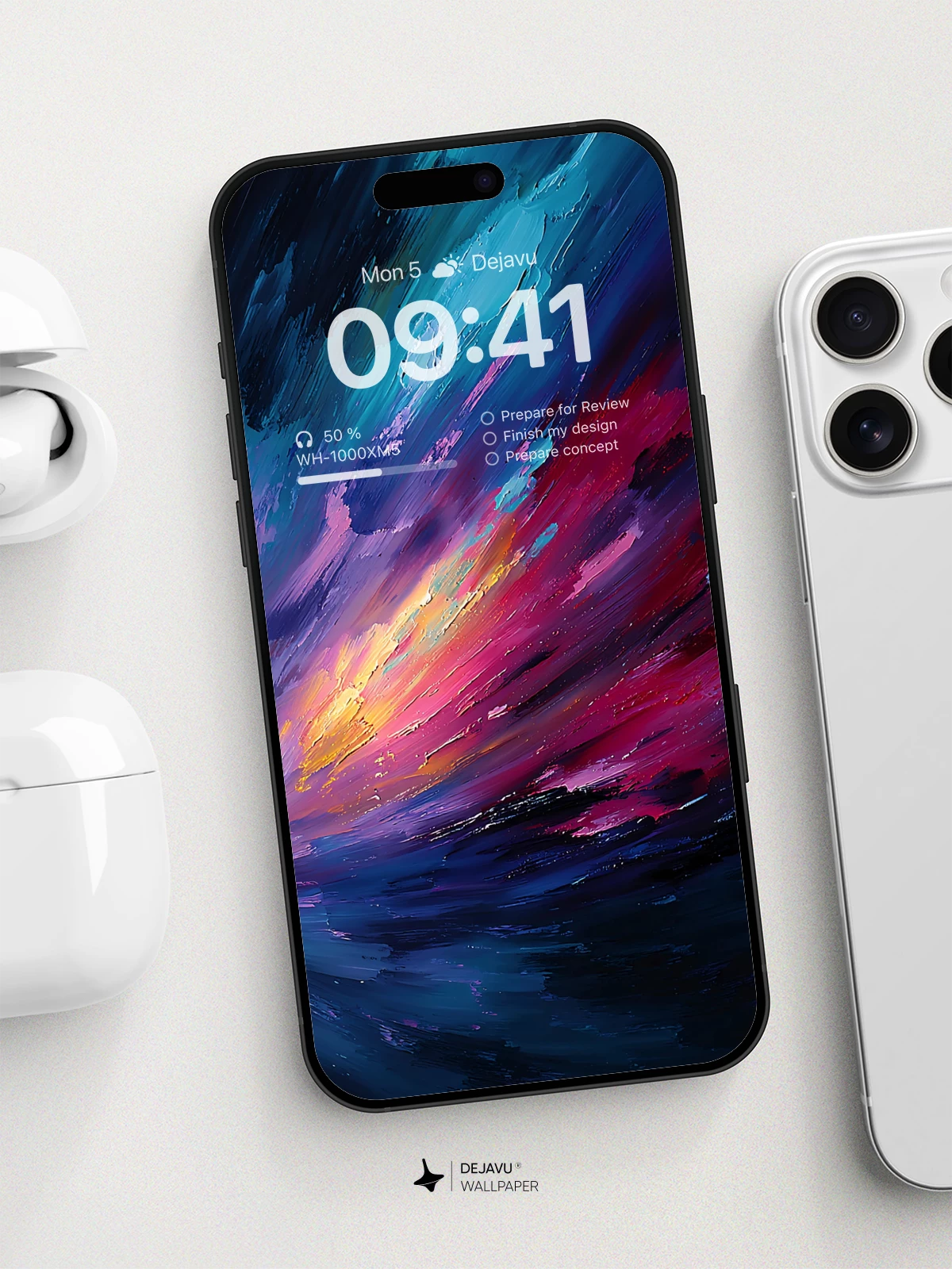 Vibrant Abstract Sunset Wallpaper 8K For Phone