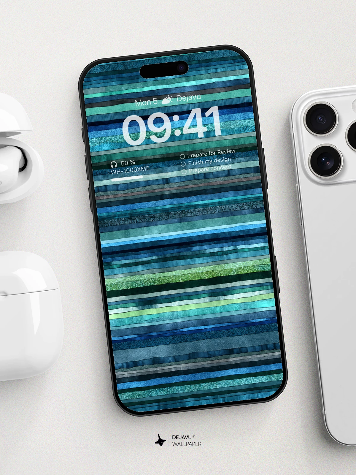 Vibrant Striped Ocean Wallpaper 8K For Phone