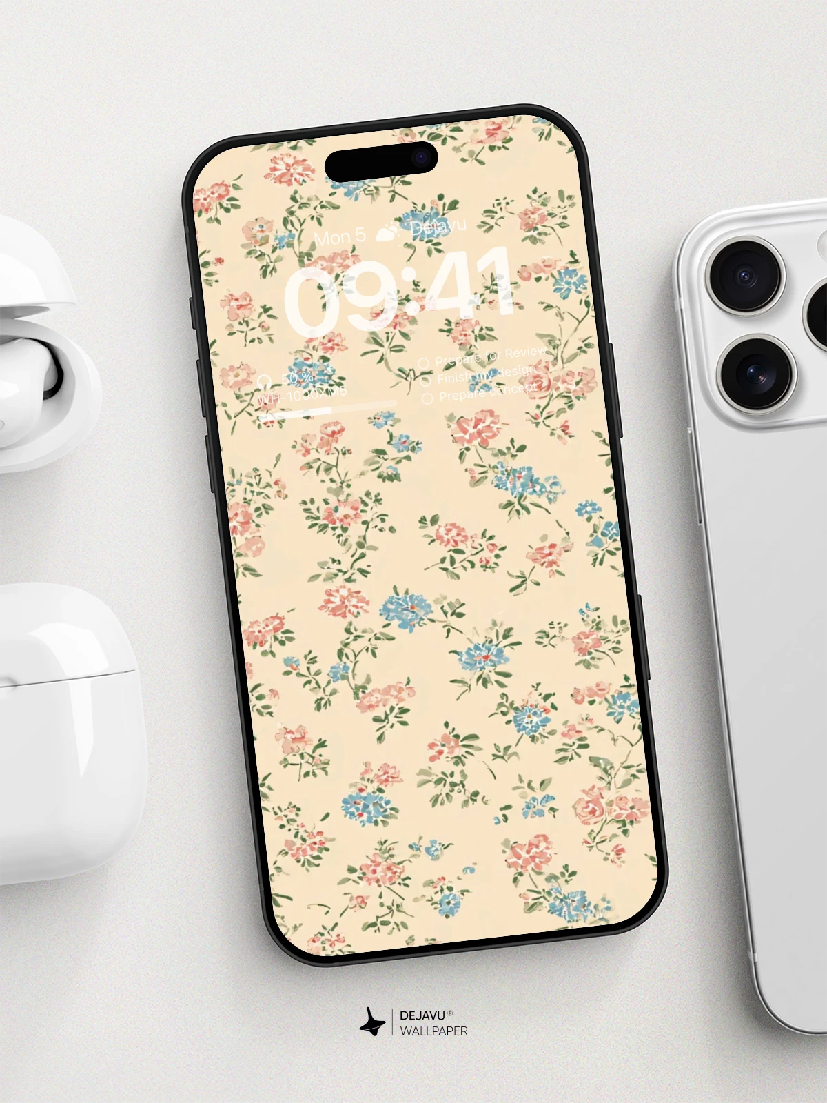 Vintage Floral Pattern Wallpaper 8K for iPhone and Android
