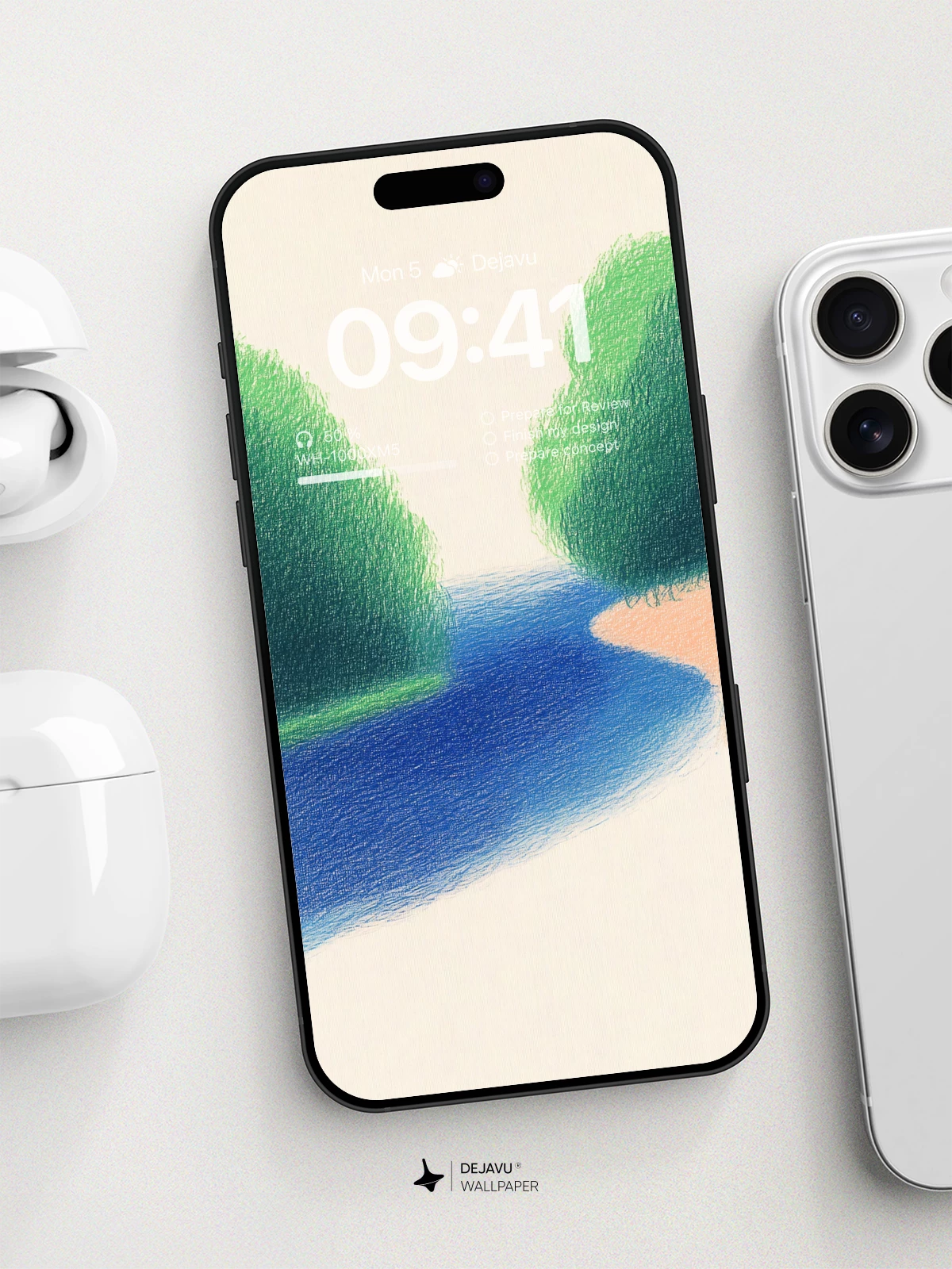 Whispering River Path Wallpaper 8K For Phone