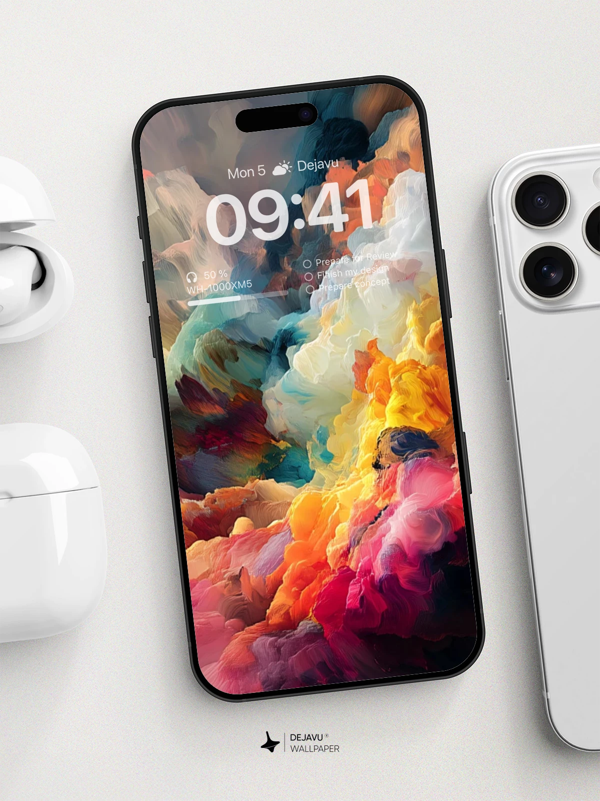 Surreal Cosmic Clouds Wallpaper 8K for iPhone and Android