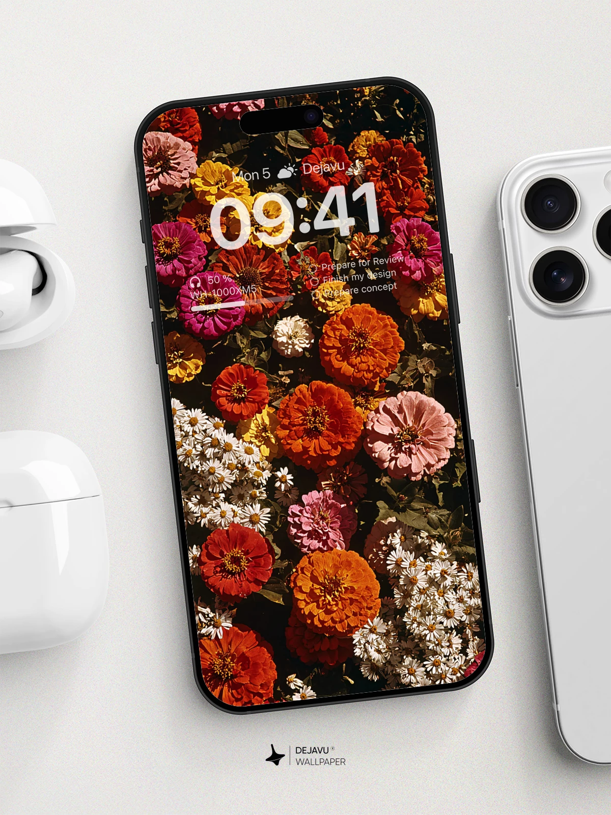 Vibrant Zinnia Garden Wallpaper 8K for iPhone and Android