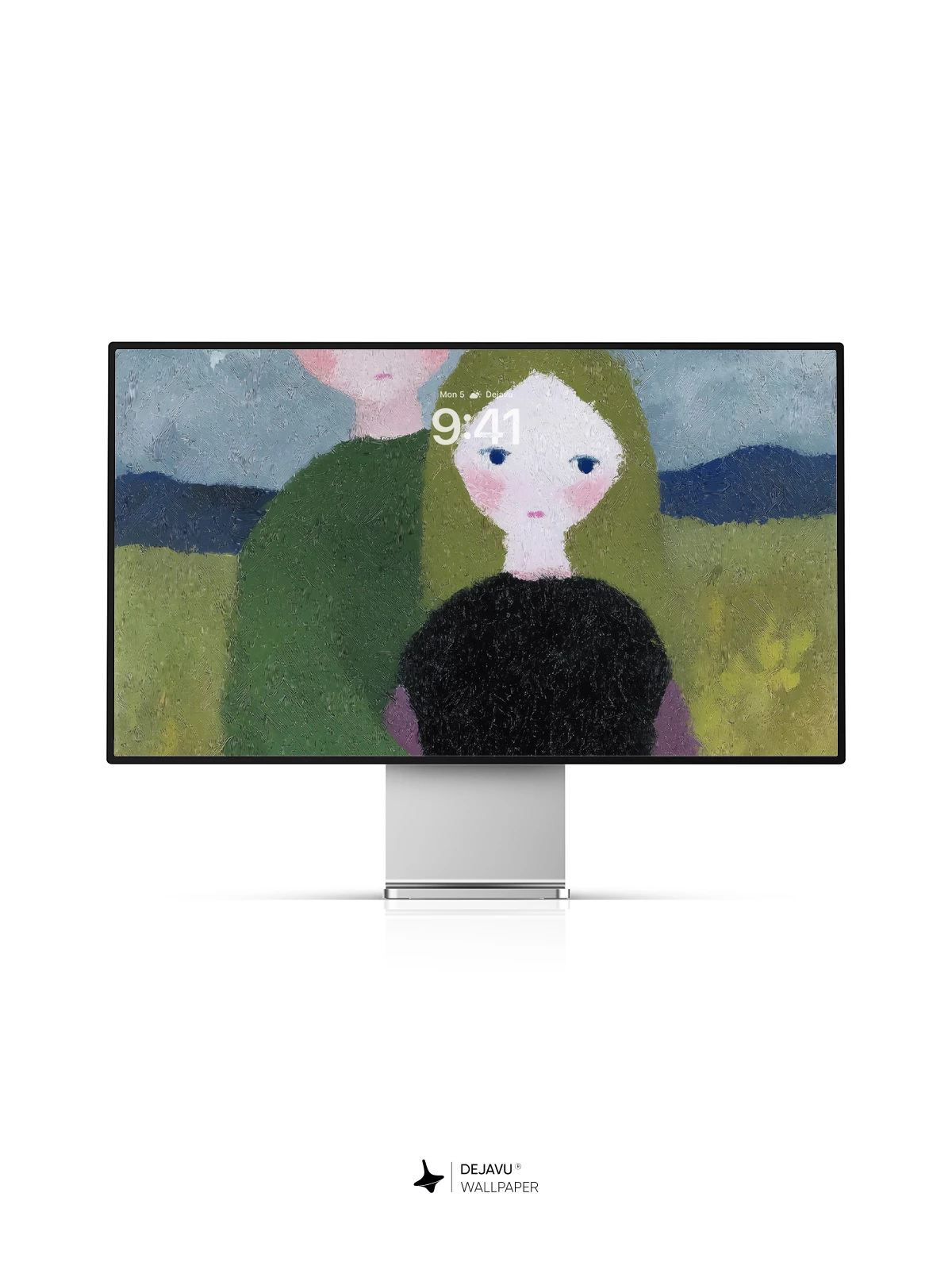 Whimsical Couple in Field Wallpaper 8K for iPhone and Android