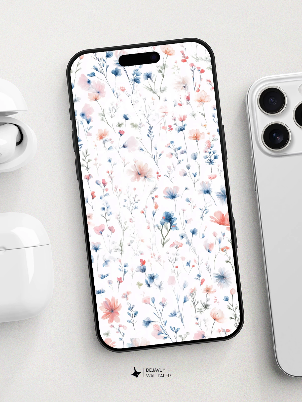 Watercolor Floral Garden Wallpaper 8K for iPhone and Android