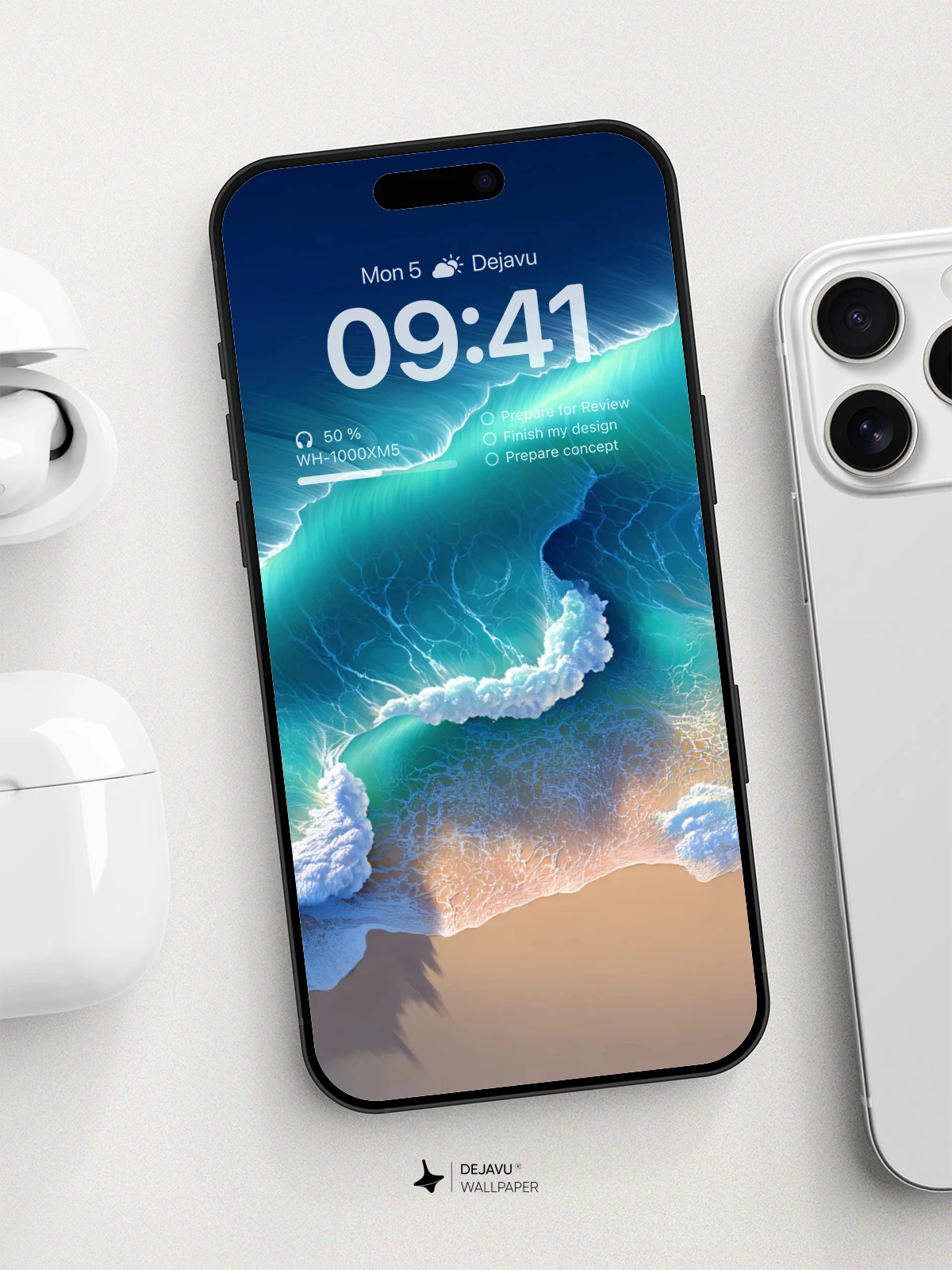 Surreal Ocean Waves Wallpaper 8K For Phone