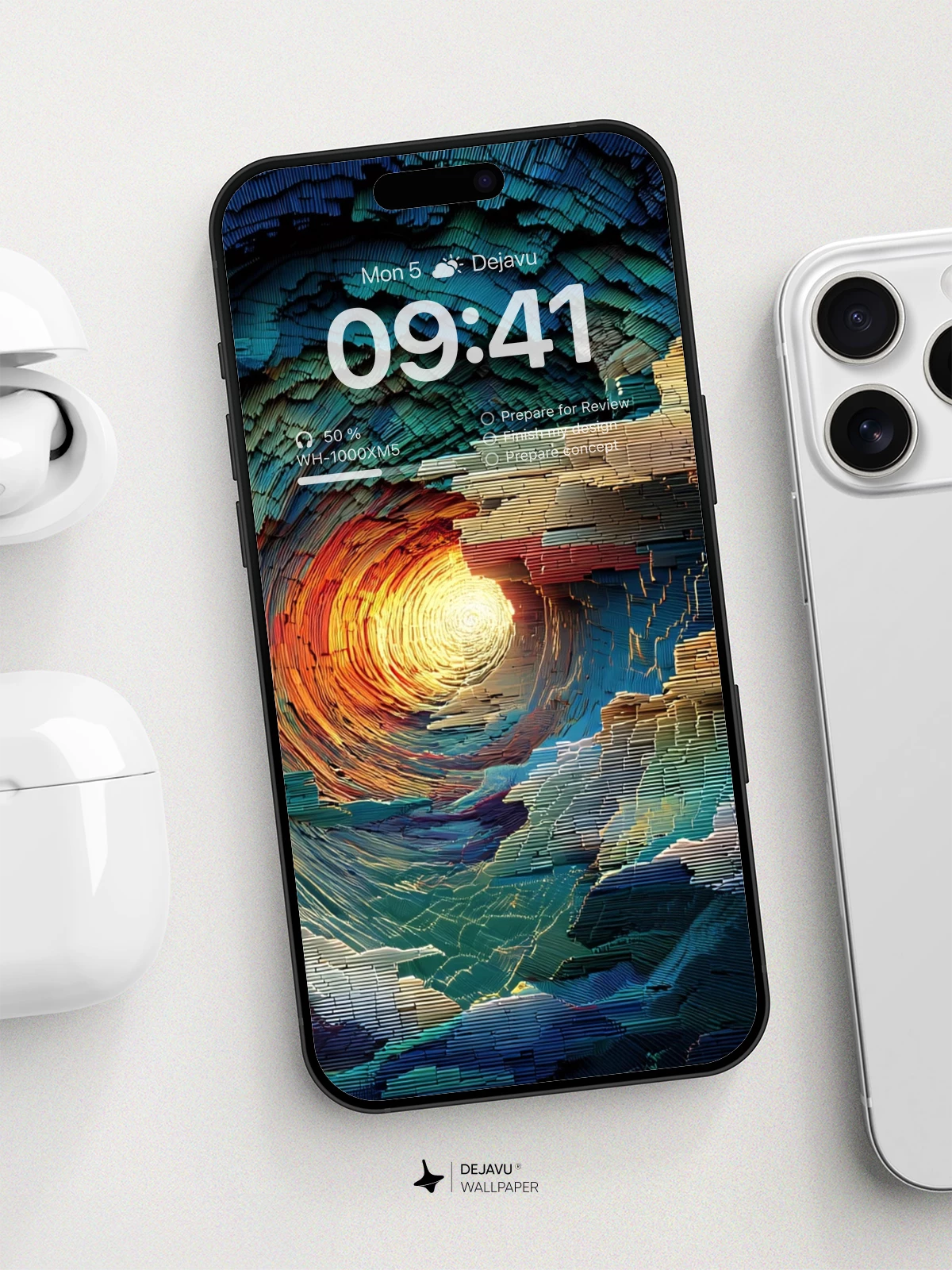 Surreal Tunnel Glow Wallpaper 8K for iPhone and Android