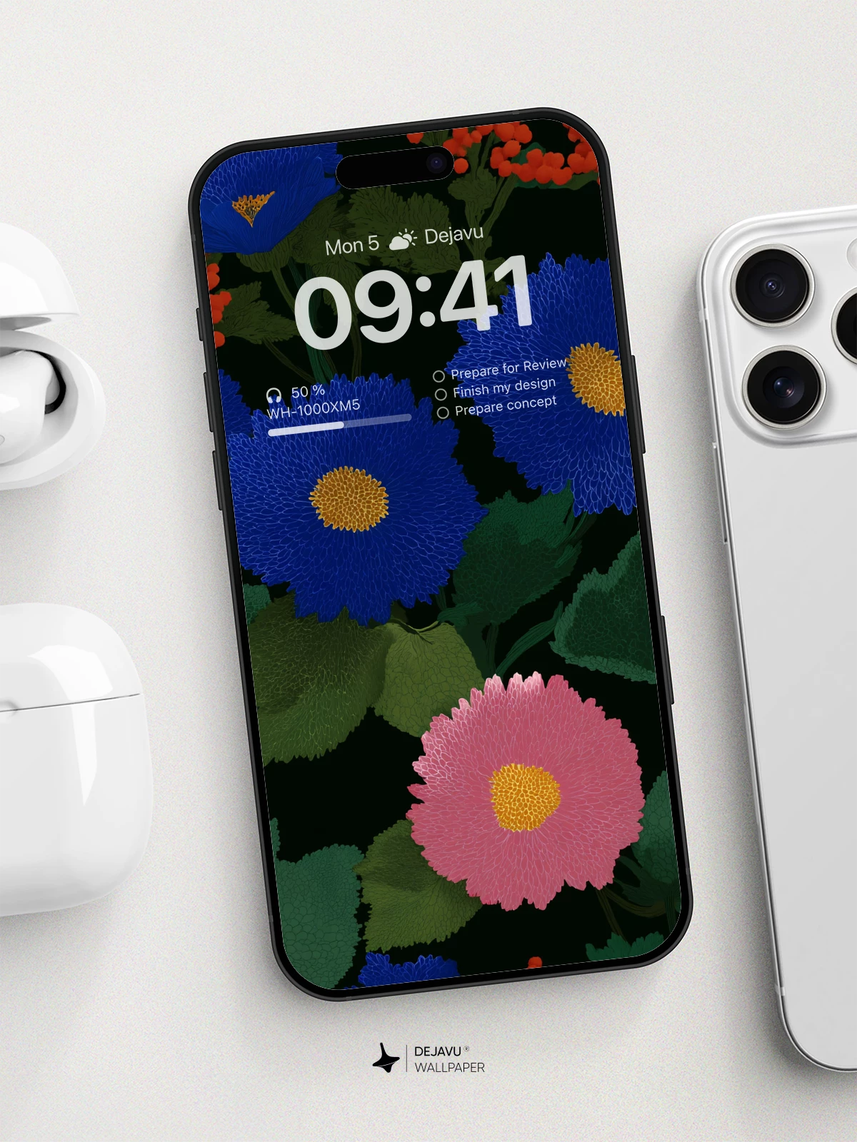 Vibrant Floral Tapestry Wallpaper 8K for iPhone and Android