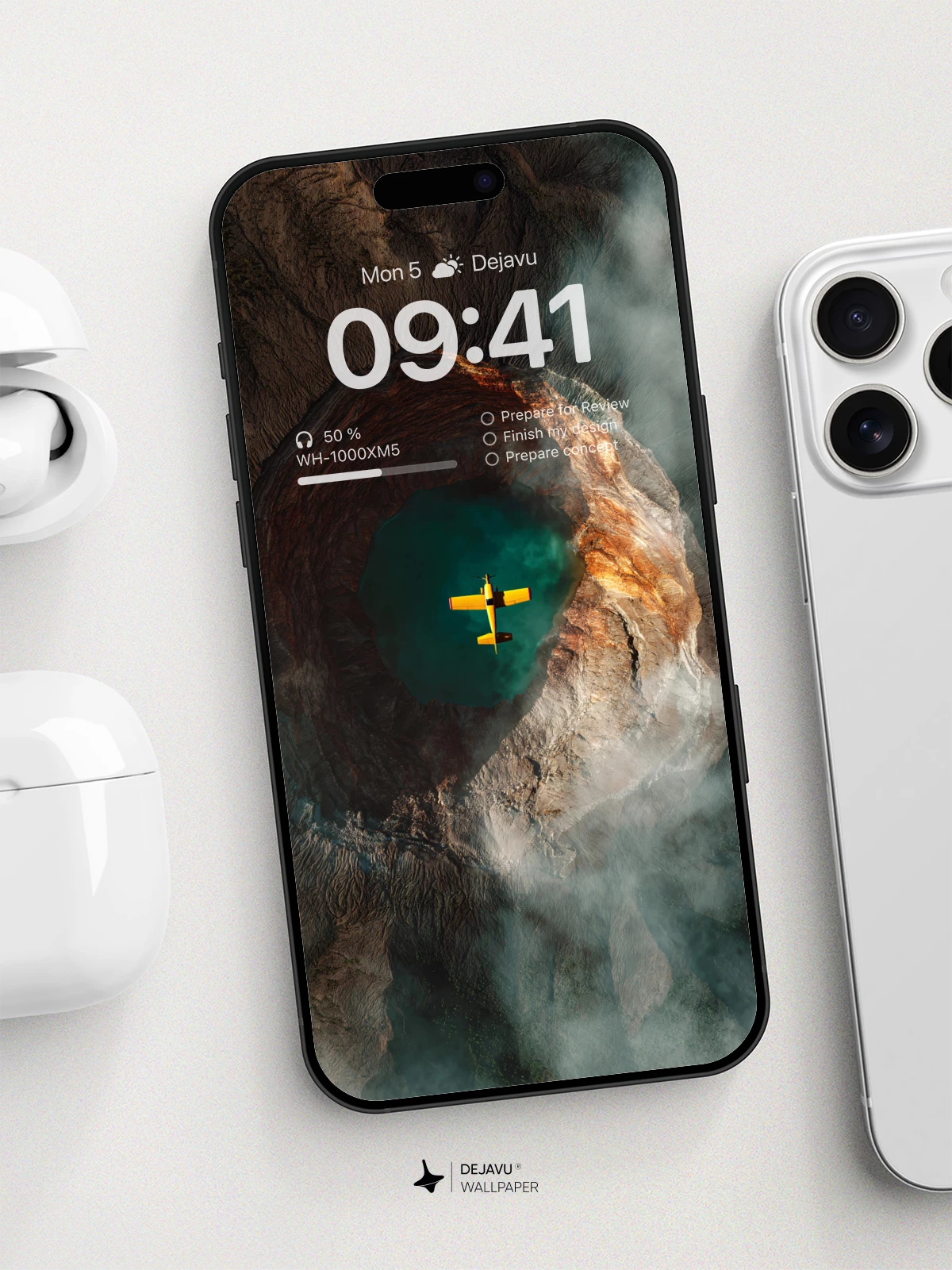 Surreal Volcano Flight Wallpaper 8K For Phone
