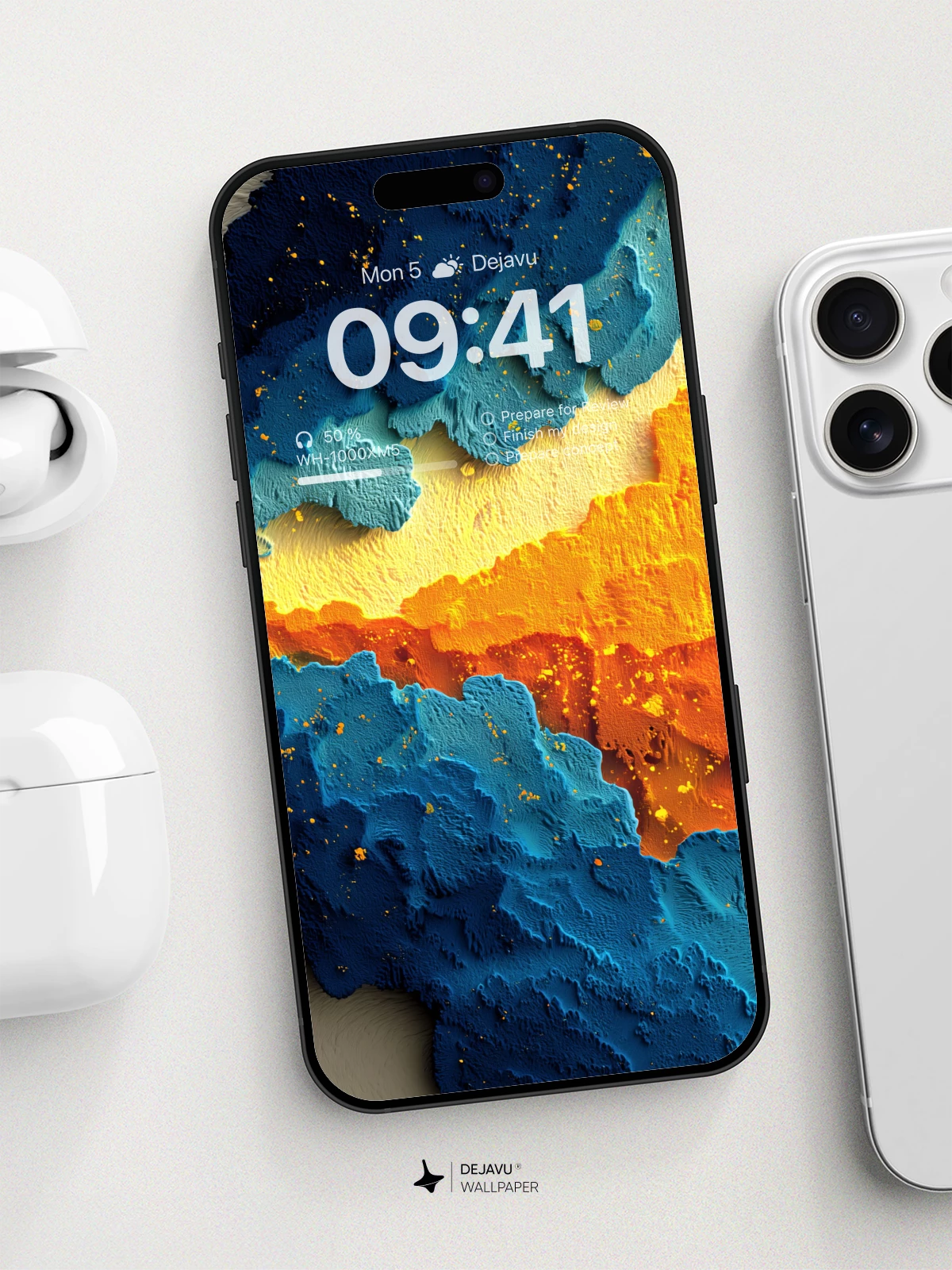 Vibrant Abstract Terrain Wallpaper 8K For Phone