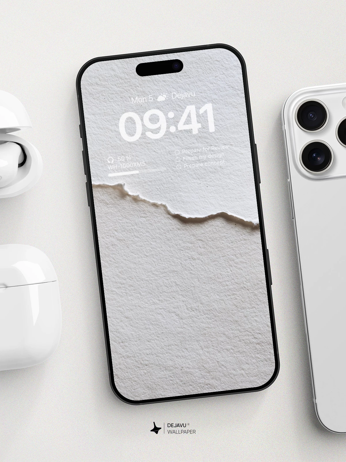Torn Paper Texture Wallpaper 8K for iPhone and Android