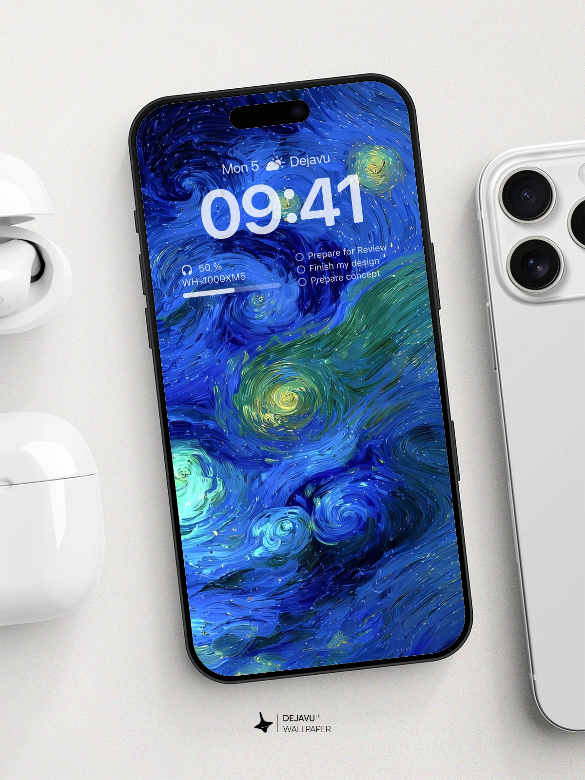Van Gogh Inspired Swirling Night Wallpaper 8K For Phone
