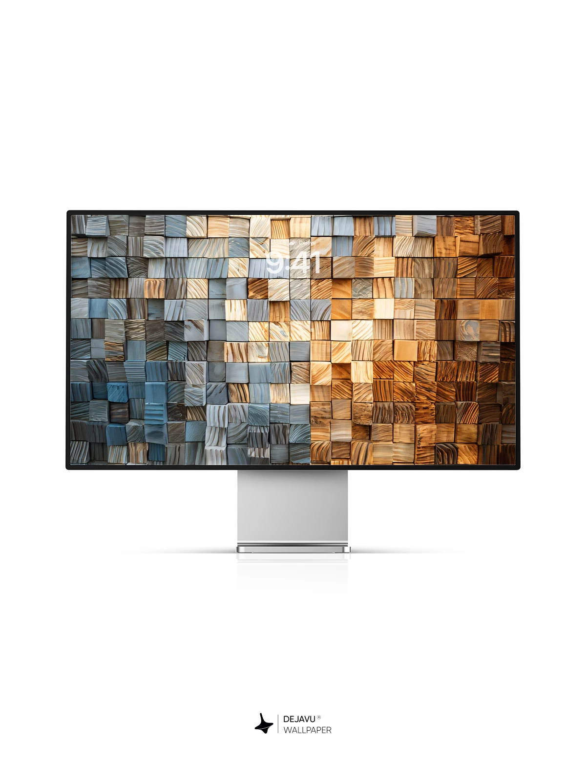 Wood Cube Mosaic Wallpaper 8K for iPhone and Android