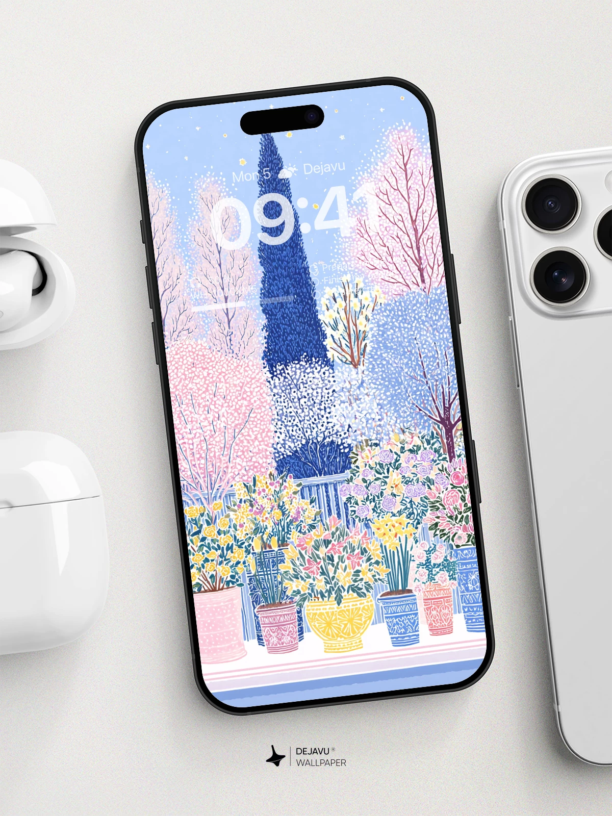 Whimsical Garden Wallpaper 8K for iPhone and Android