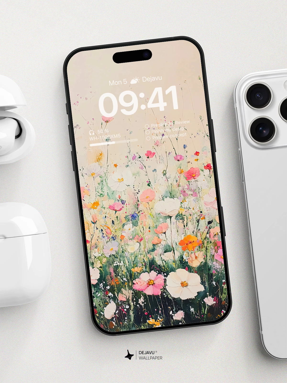 Watercolor Wildflower Meadow Wallpaper 8K for iPhone and Android