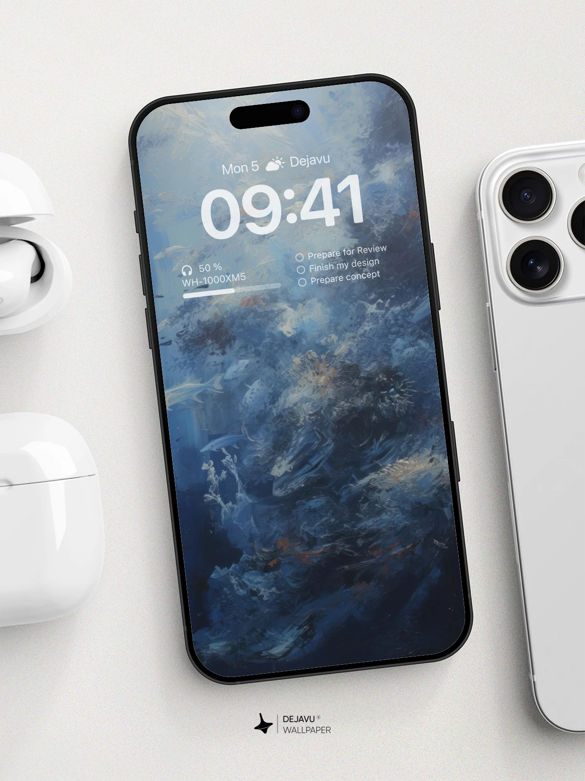 Underwater Abyss Art Wallpaper 8K for iPhone and Android