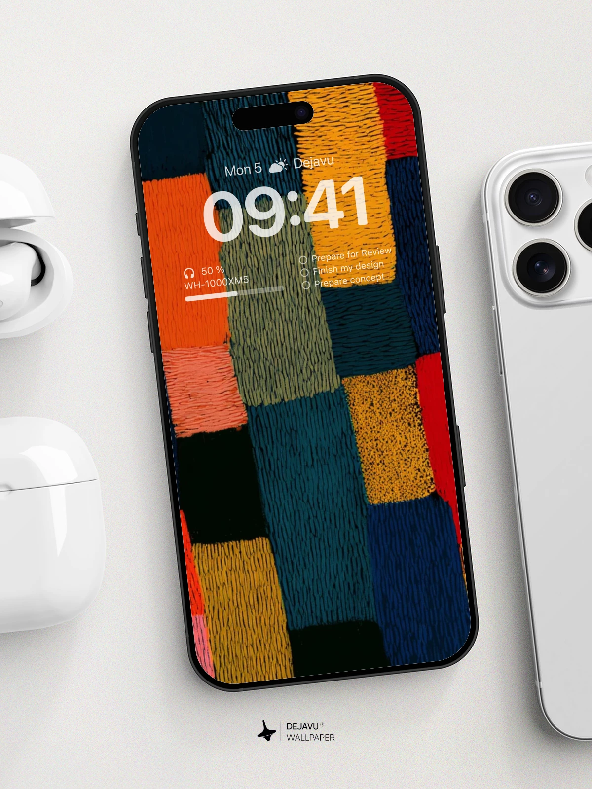 Vibrant Abstract Textile Wallpaper 8K for iPhone and Android