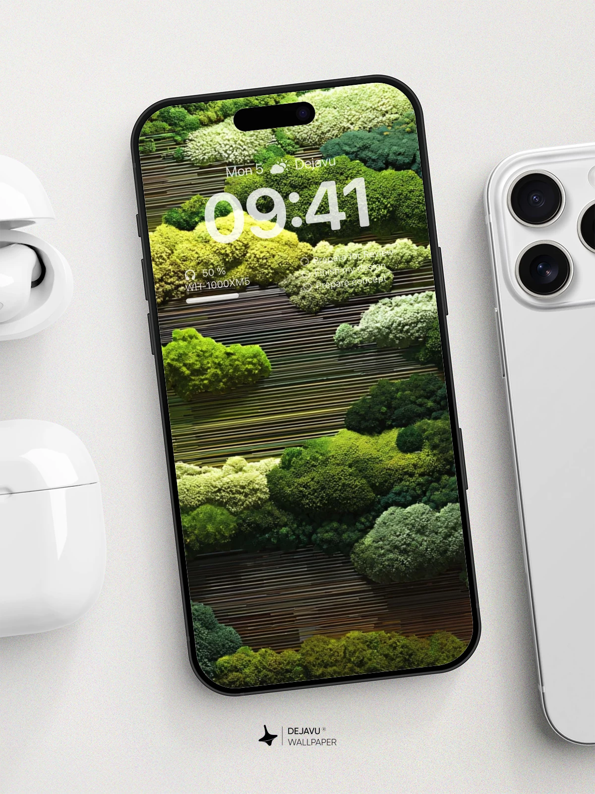 Surreal Moss Forest Wallpaper 8K for iPhone and Android
