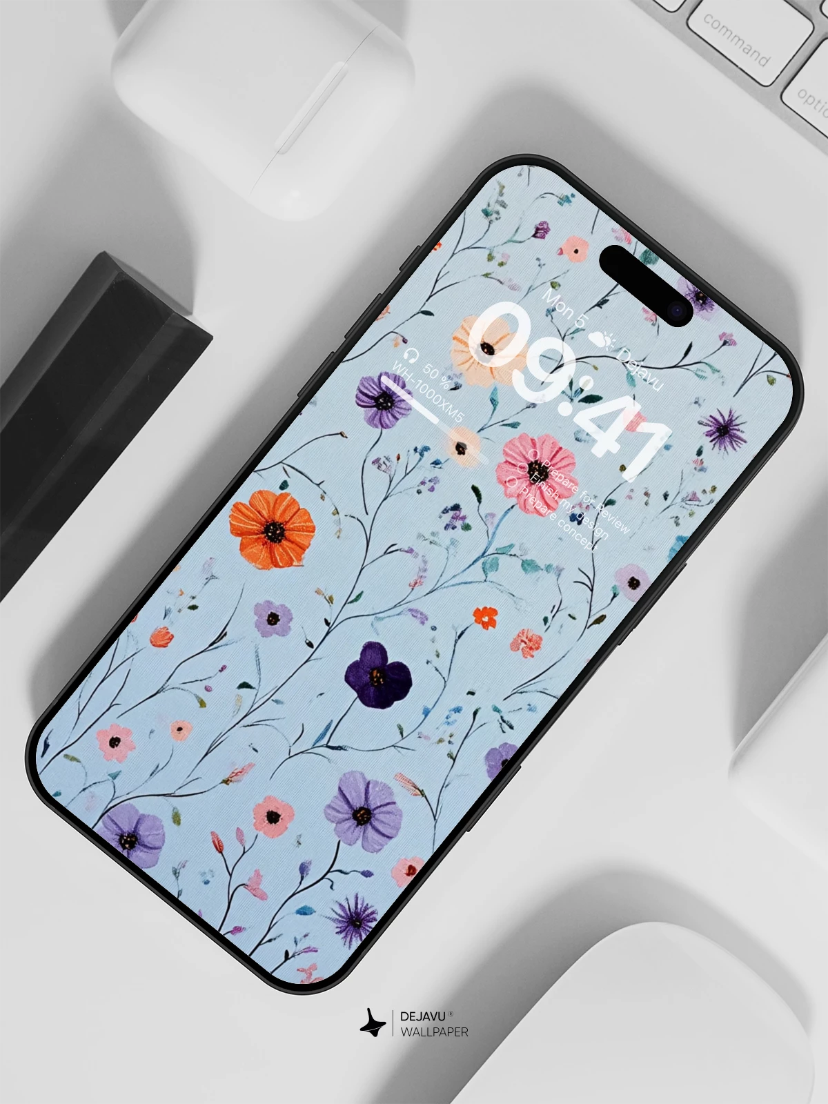 Whimsical Floral Garden Wallpaper 8K for iPhone and Android