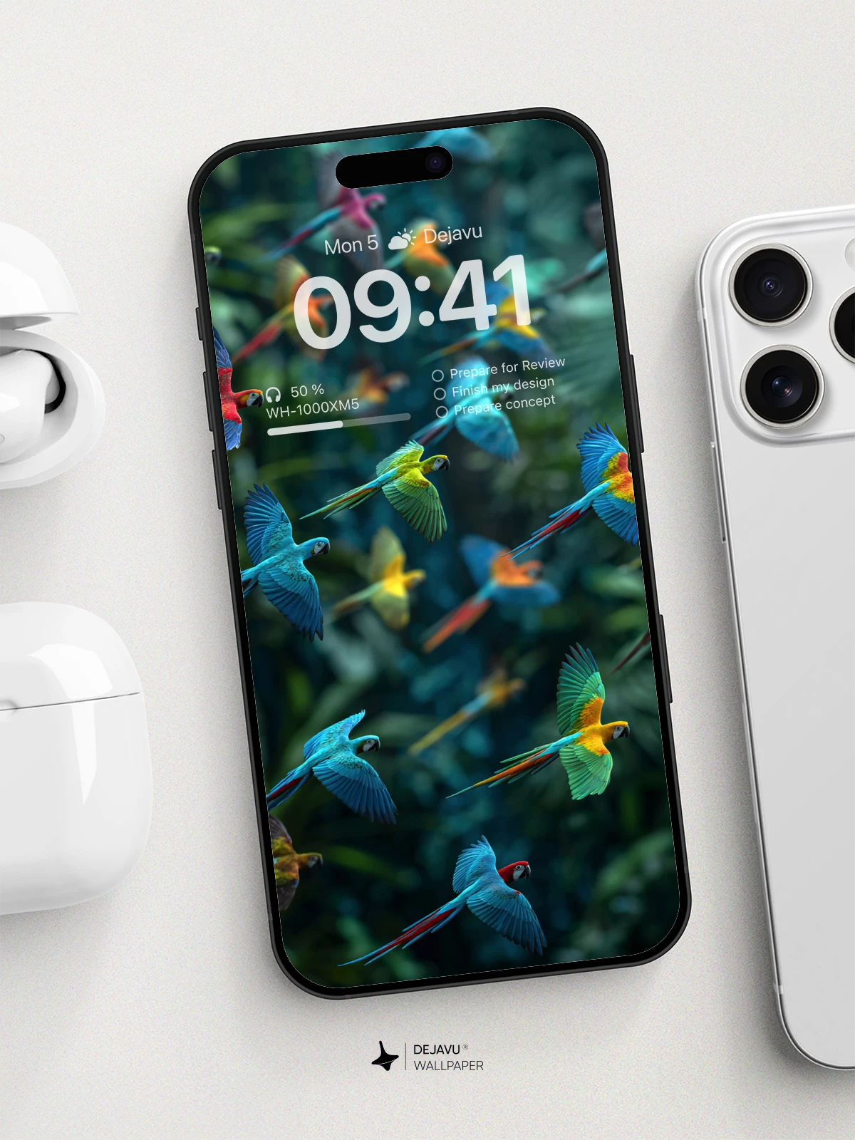 Vibrant Macaw Flock Wallpaper 8K for iPhone and Android