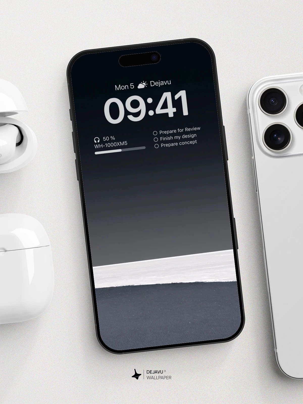 Minimal Arctic Horizon Wallpaper 8K for iPhone and Android