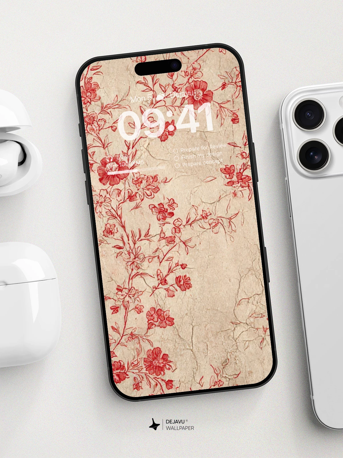 Vintage Floral Wallpaper 8K for iPhone and Android