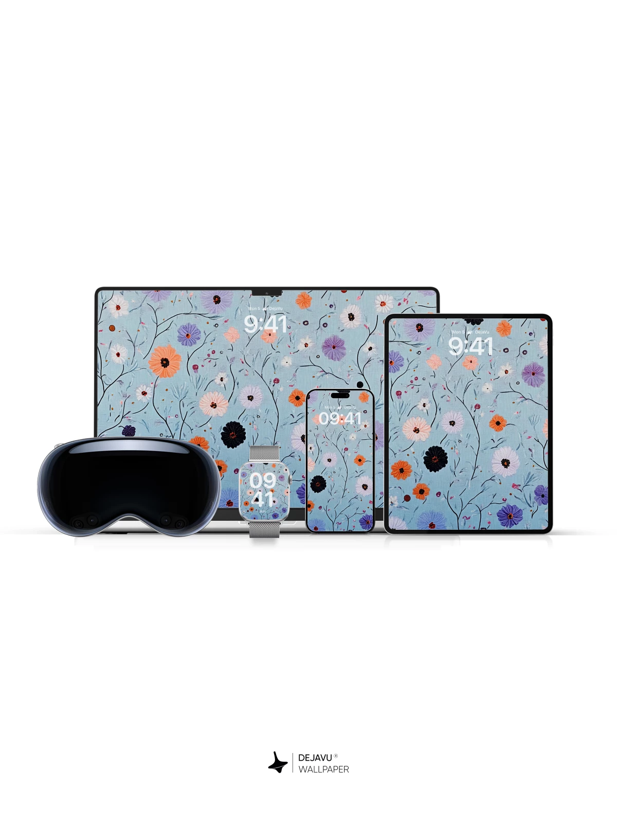 Whimsical Floral Garden Wallpaper 8K for iPhone and Android