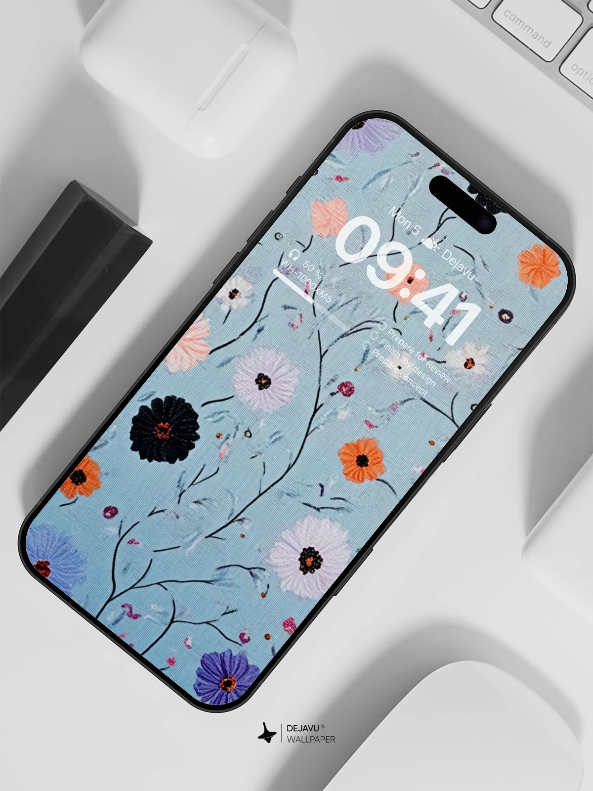 Whimsical Floral Garden Wallpaper 8K for iPhone and Android