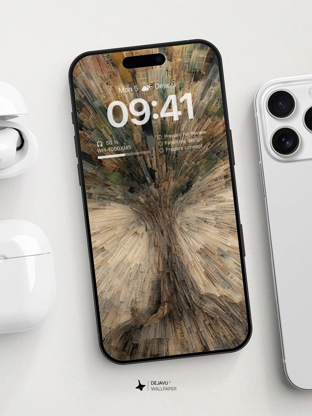 Wooden Radiance Abstract Wallpaper 8K for iPhone and Android