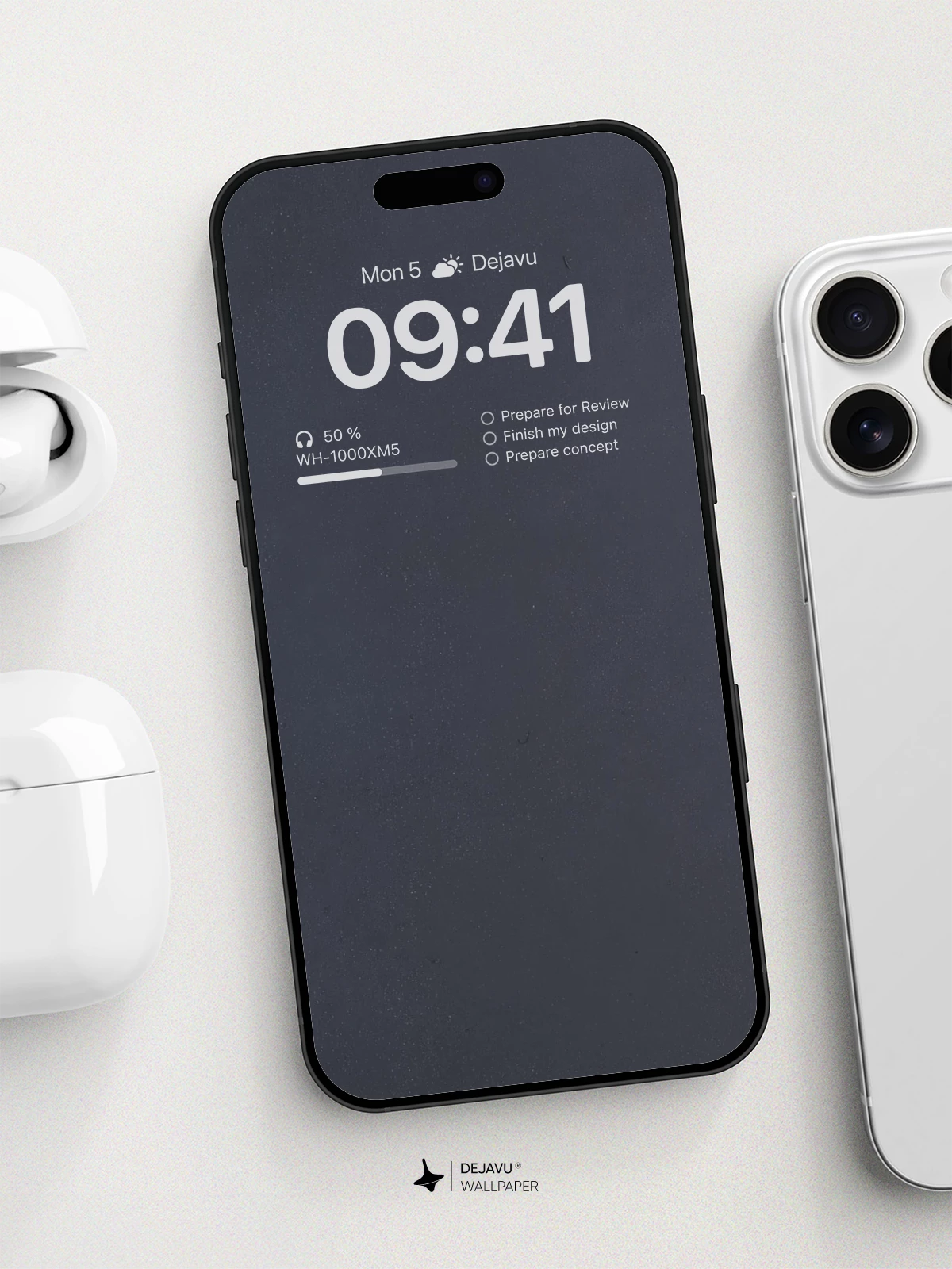 Minimal Dark Blue Gradient Wallpaper 8K for iPhone and Android