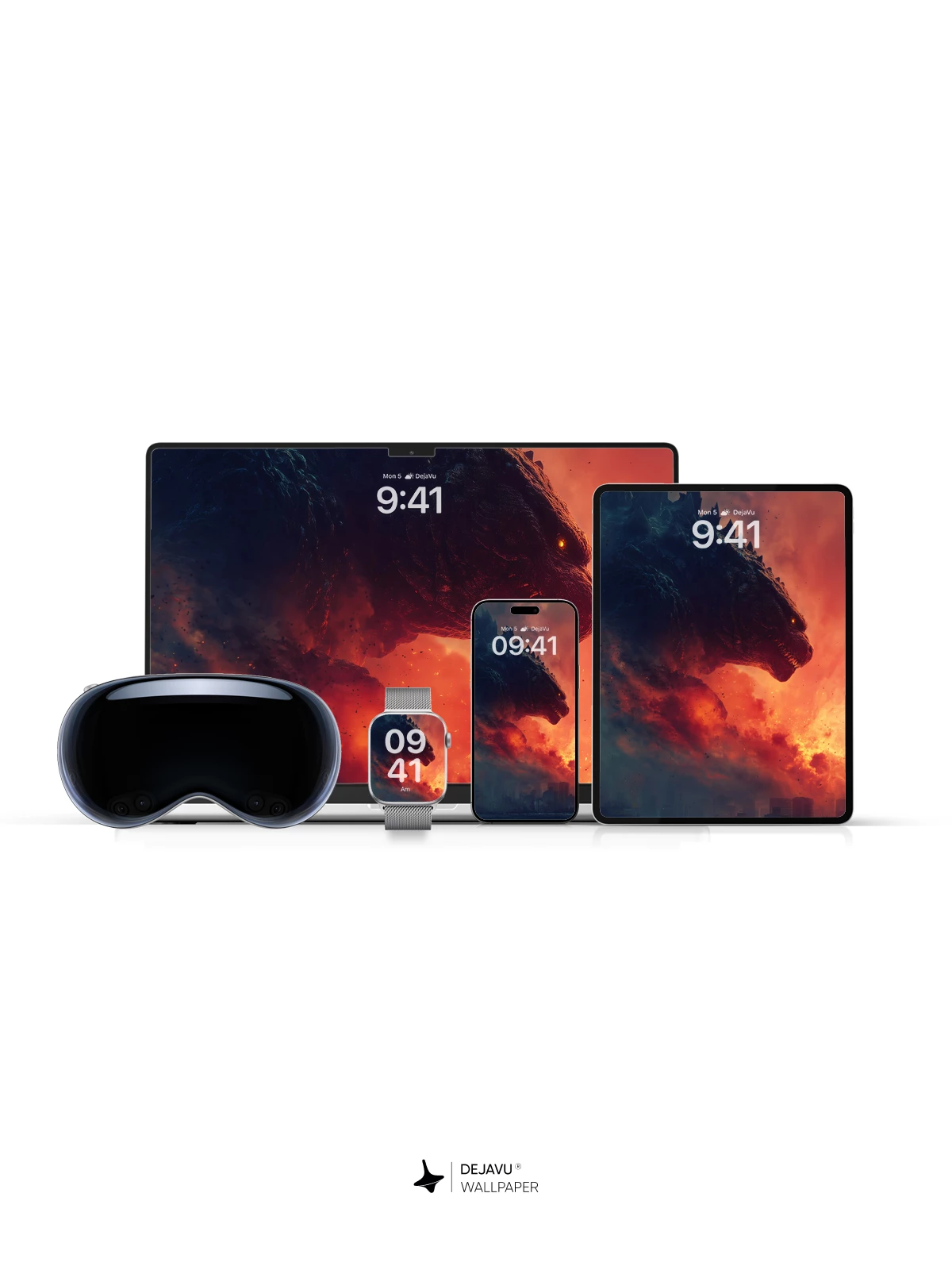 Godzilla Roars Over City Skyline Wallpaper 8K for iPhone and Android