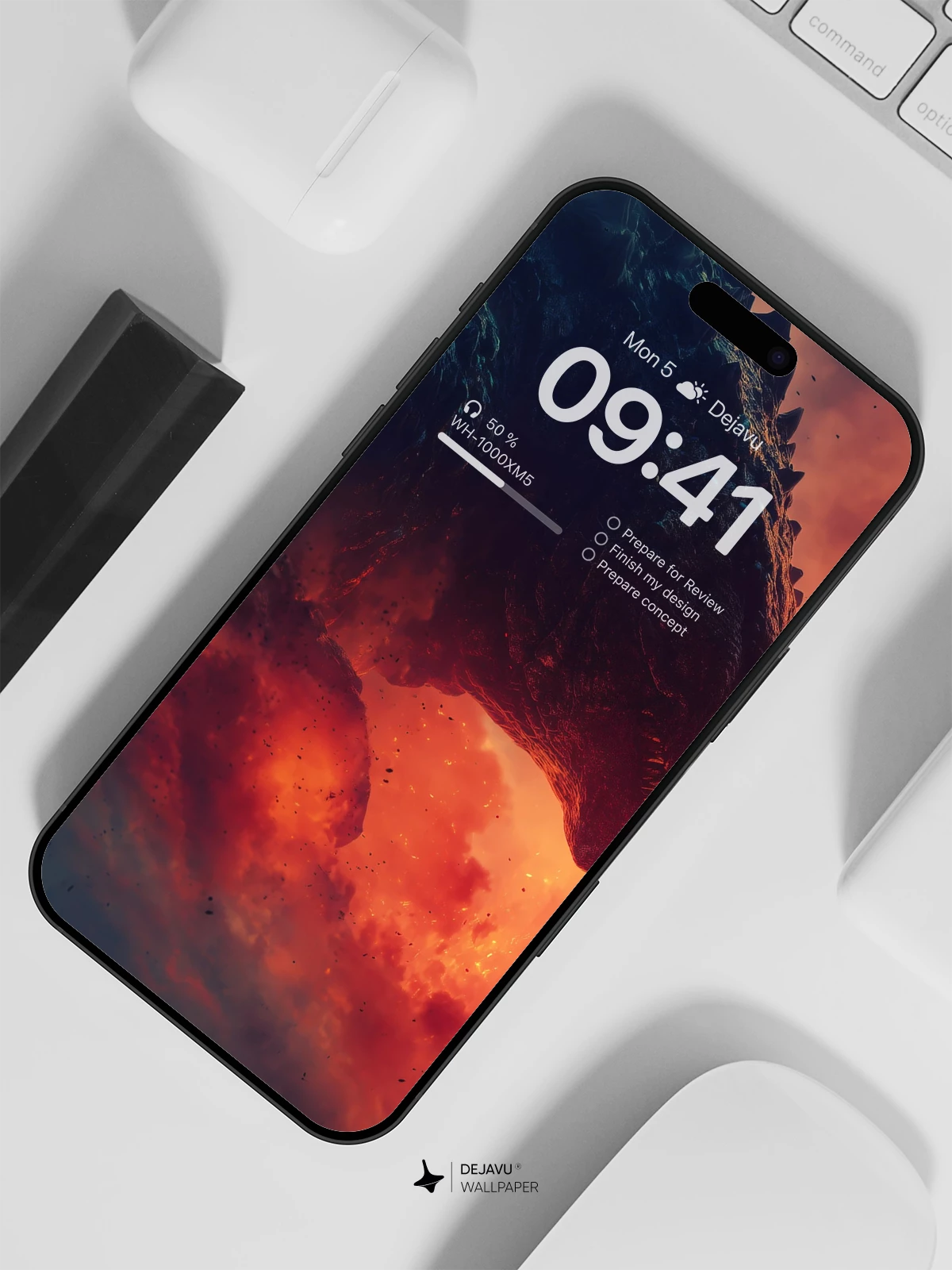 Godzilla Roars Over City Skyline Wallpaper 8K for iPhone and Android