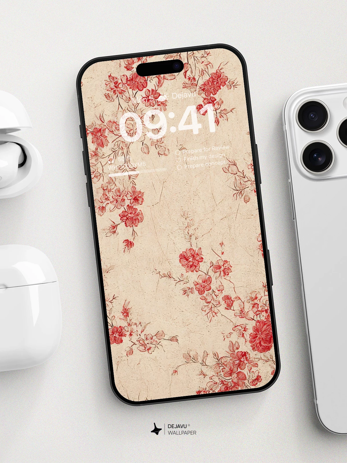 Vintage Floral Pattern Wallpaper 8K for iPhone and Android