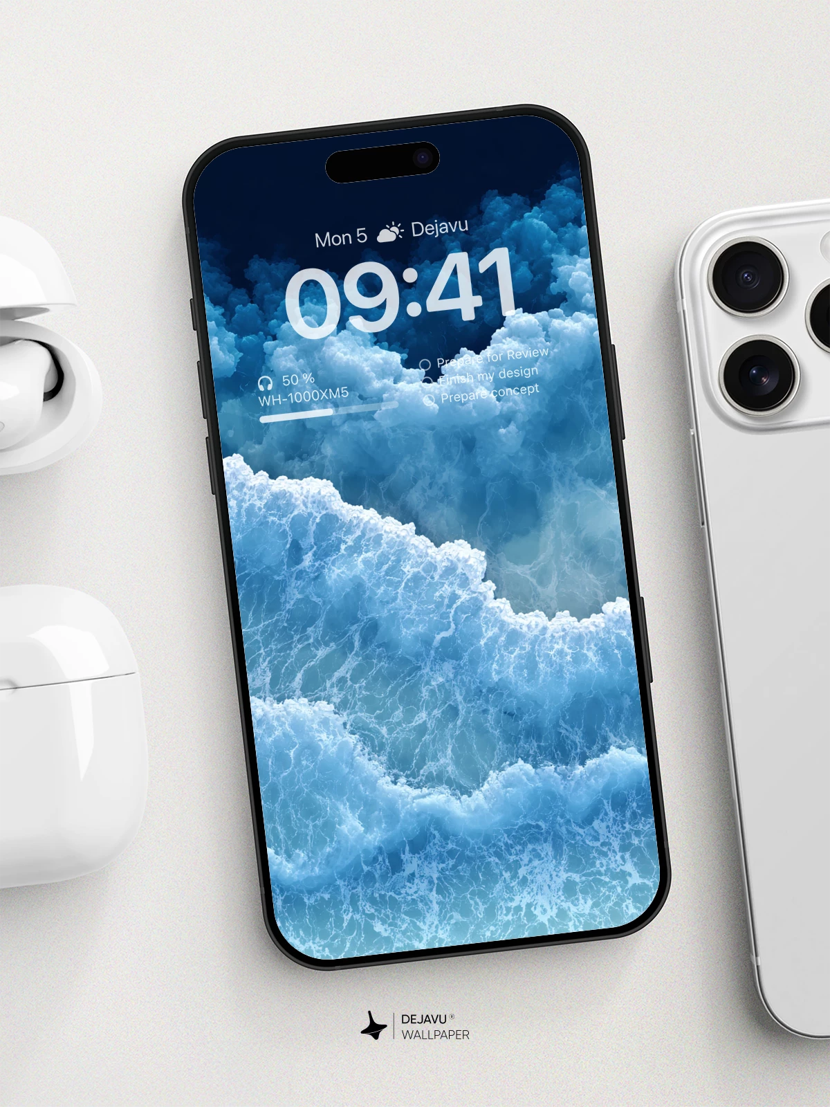 Surreal Ocean Waves Wallpaper 8K for iPhone and Android