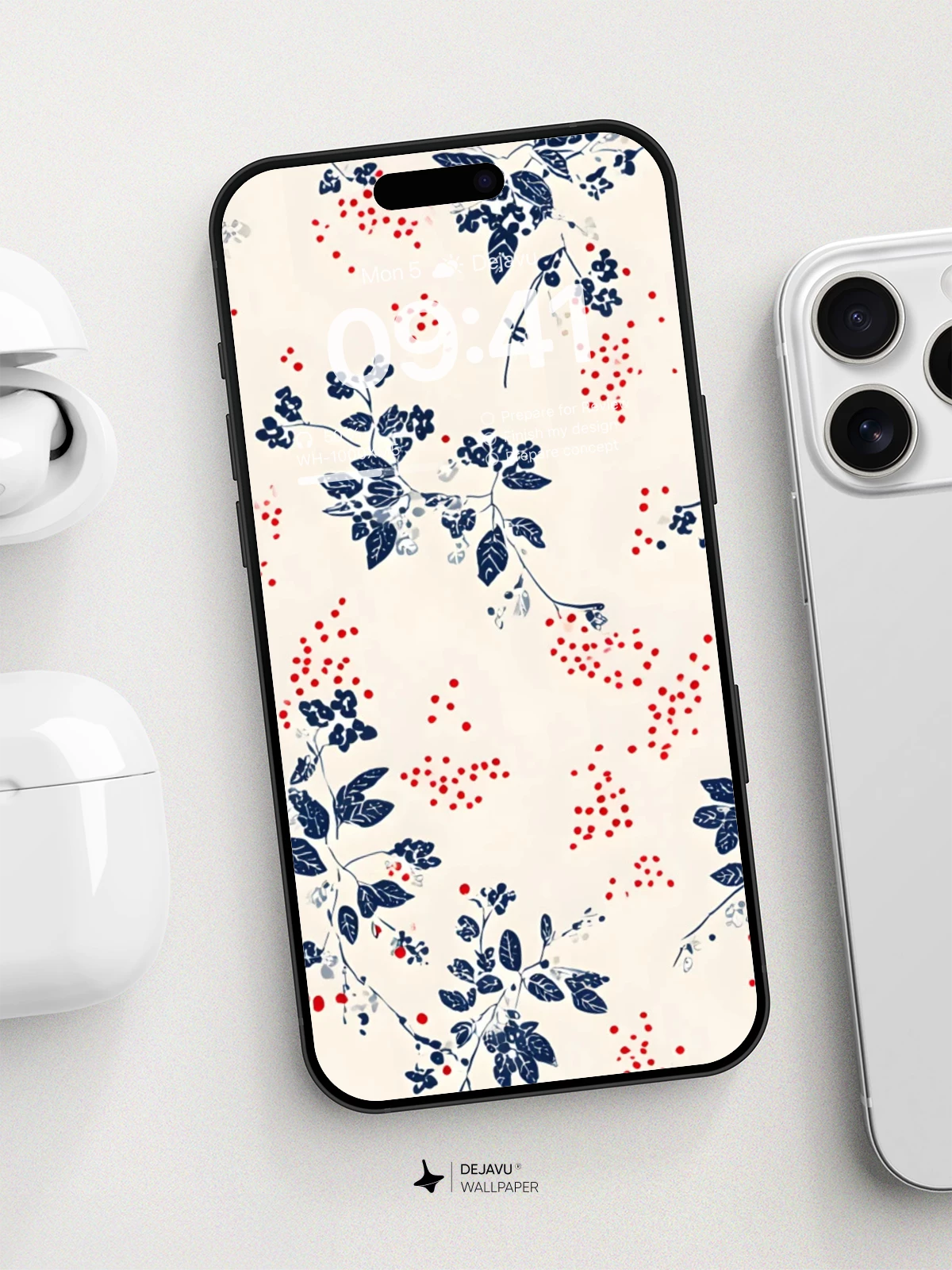 Vintage Floral Pattern Wallpaper 8K for iPhone and Android