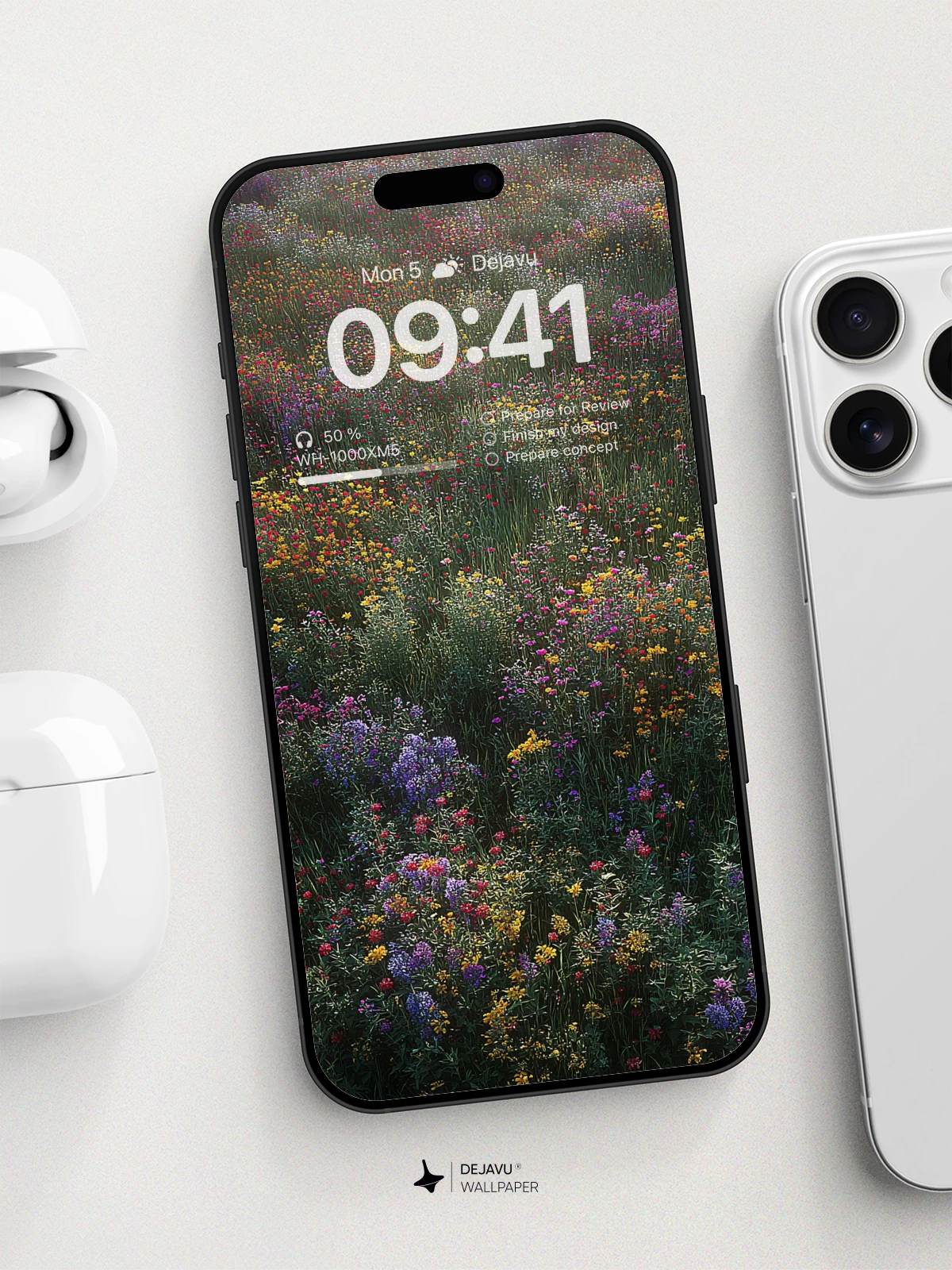 Wildflower Meadow Dream Wallpaper 8K for iPhone and Android