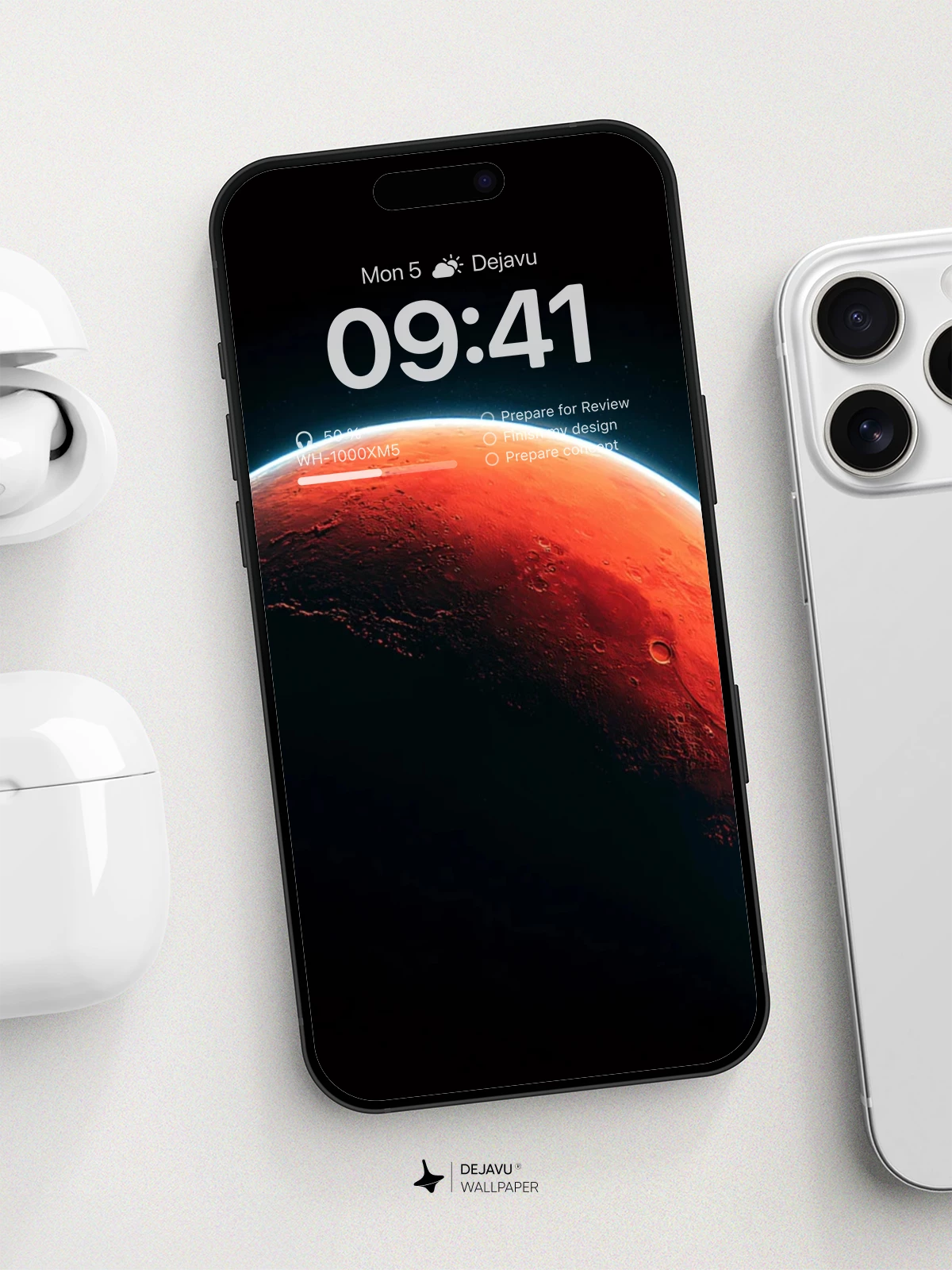 Mars Eclipse Wallpaper 8K for iPhone and Android