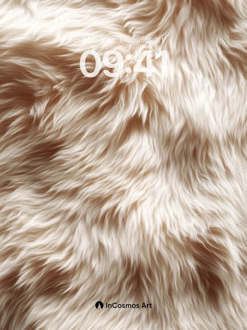 Silken Fur Wallpaper with Gentle Waves