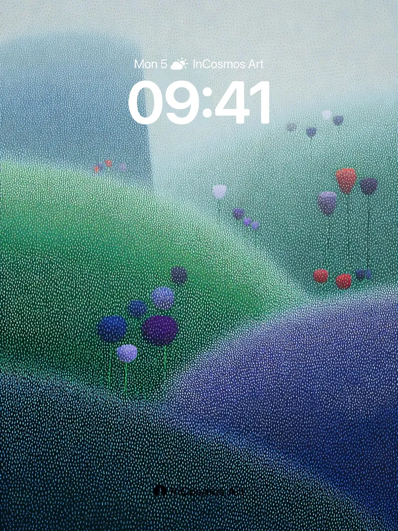 Mist Veil Wallpaper with Floating Blooms