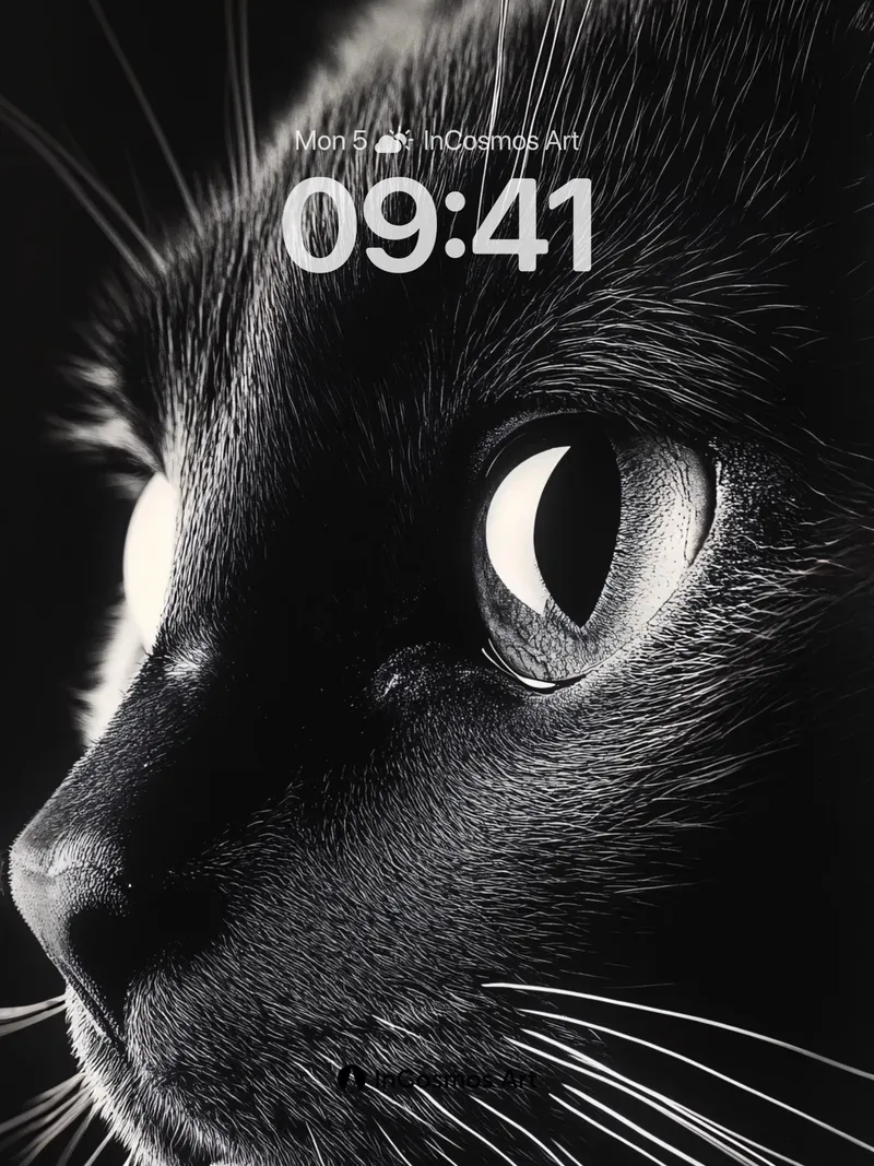Shadowed Gaze Wallpaper with Silver Pupils