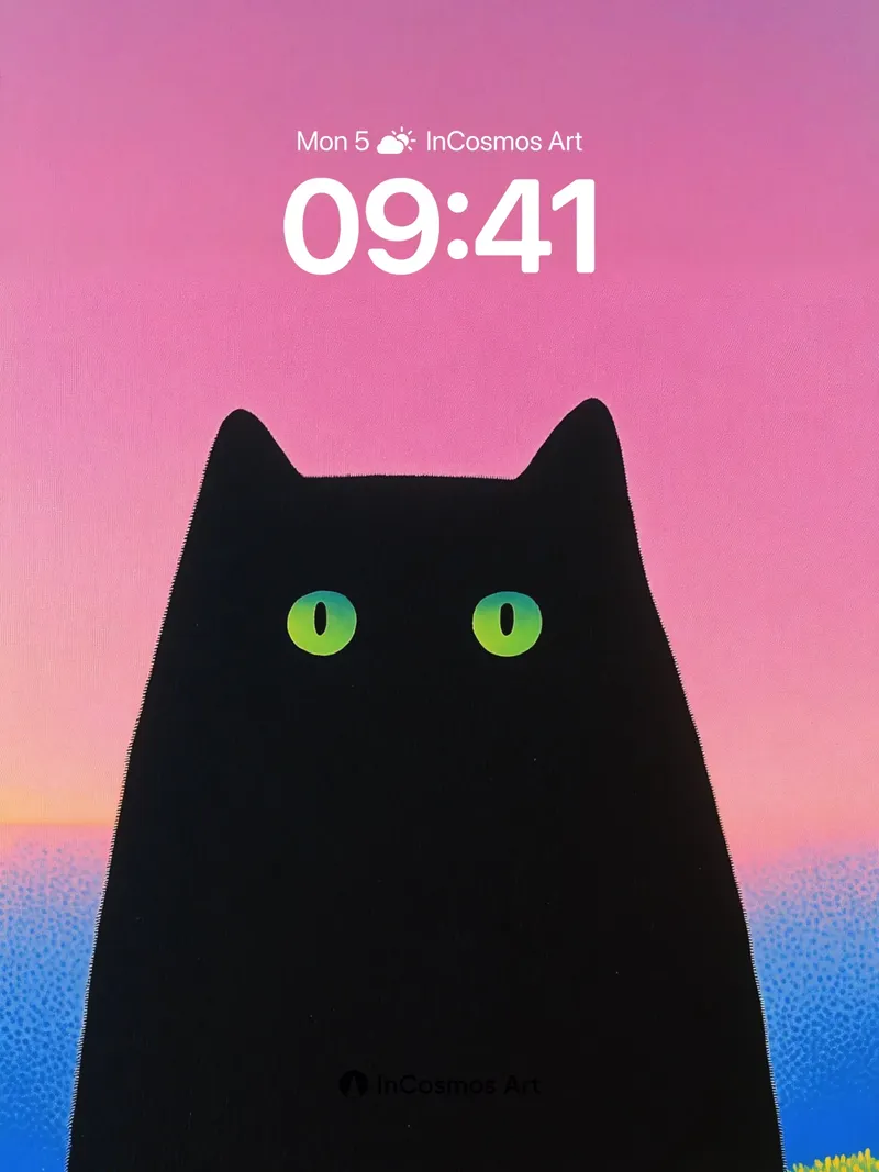 Midnight Gaze Wallpaper with Electric Eyes