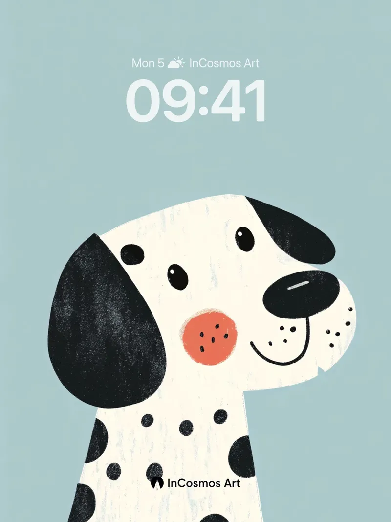 Whimsical Dalmatian Wallpaper with Playful Spots