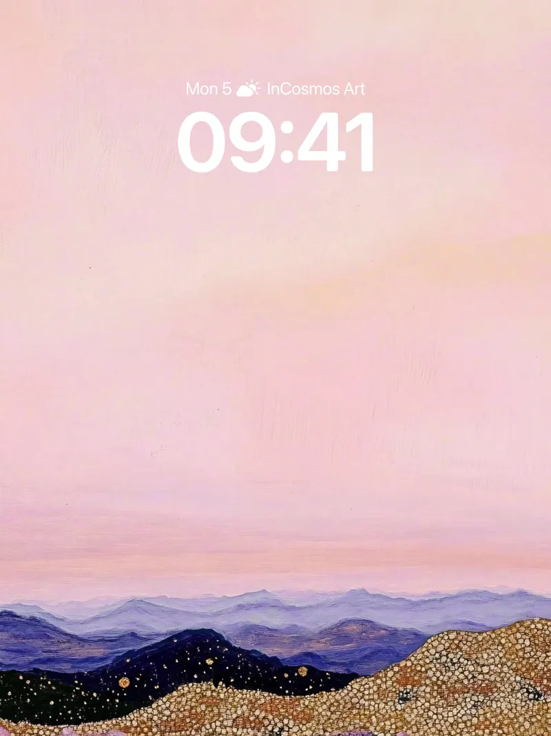 Serenity Bloom Wallpaper with Polka-Dot Fields