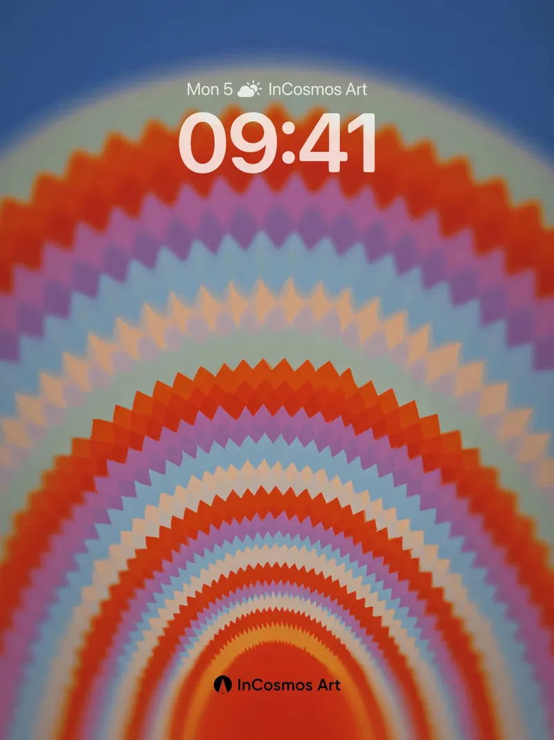 Pulsing Rainbow Wallpaper with Geometric Hues