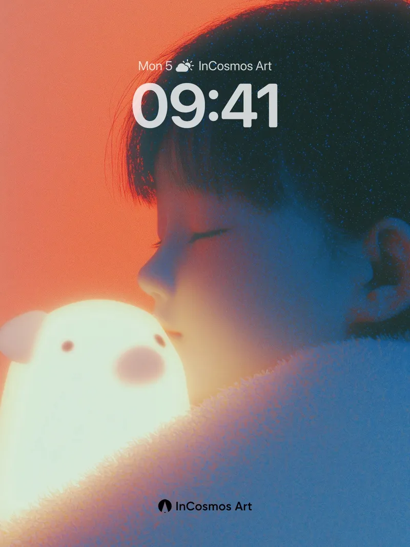 Serene Glow Wallpaper with Soft Light Embrace