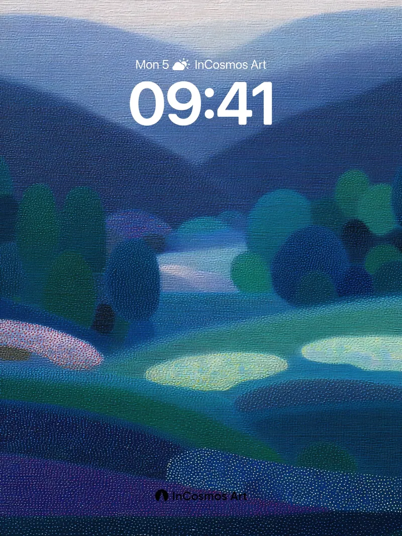Mist Veil Wallpaper with Dotted Forest