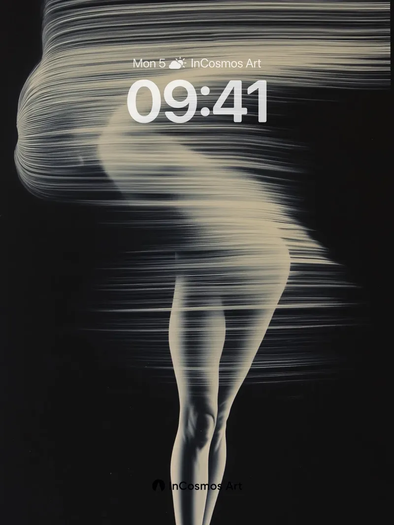 Ethereal Motion Wallpaper with Light Trails