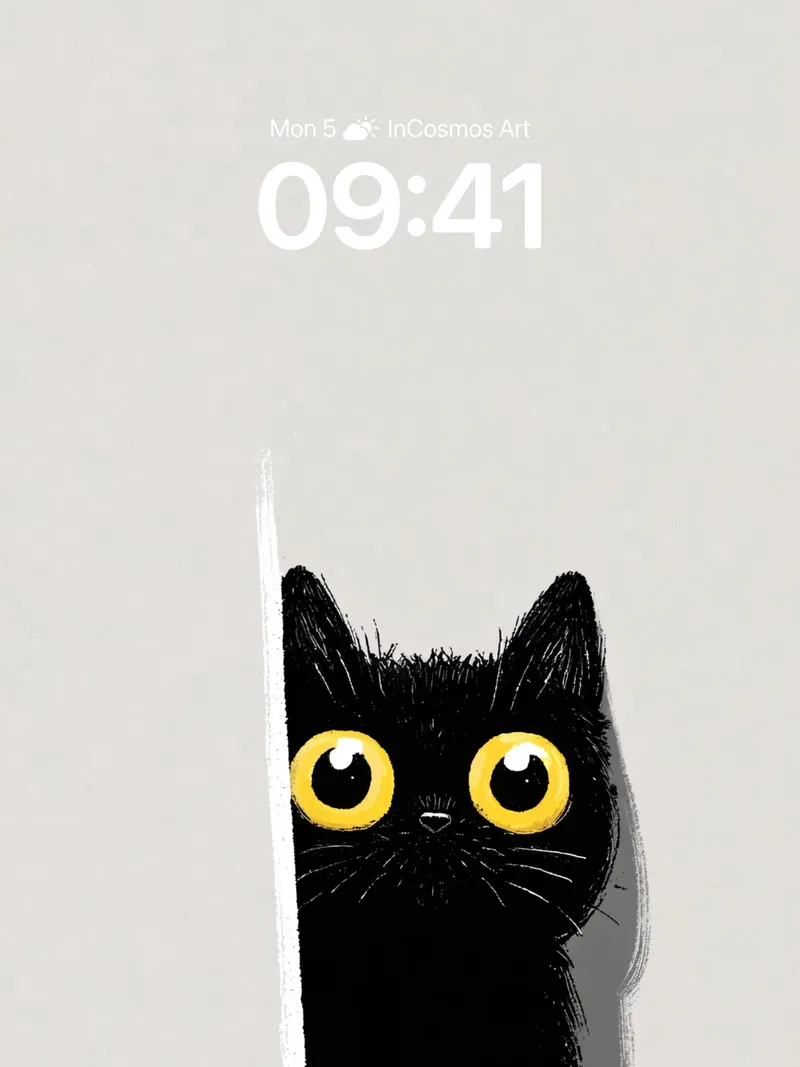 Whispering Shadow Wallpaper with Golden Eyes