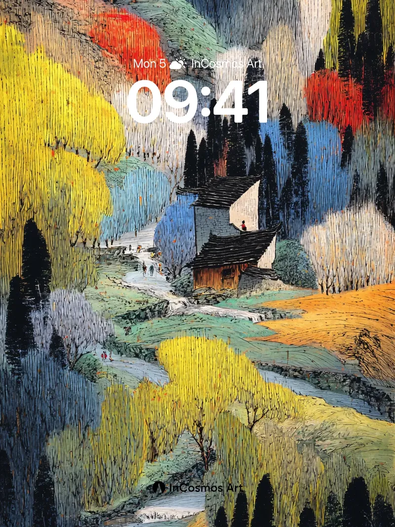 Whispering Forest Wallpaper with Textured Canopy